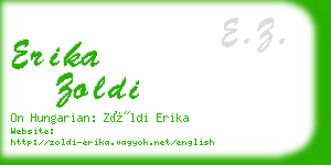 erika zoldi business card